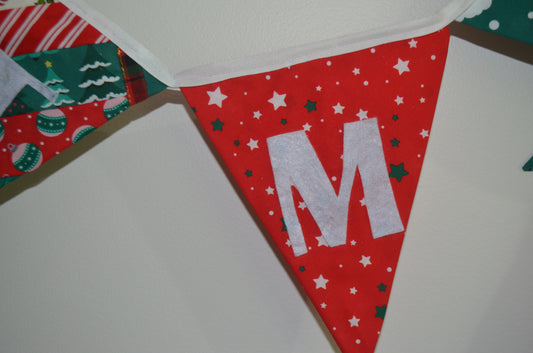 Custom "MERRY CHRISTMAS" Bunting