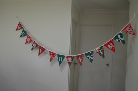 Custom "MERRY CHRISTMAS" Bunting