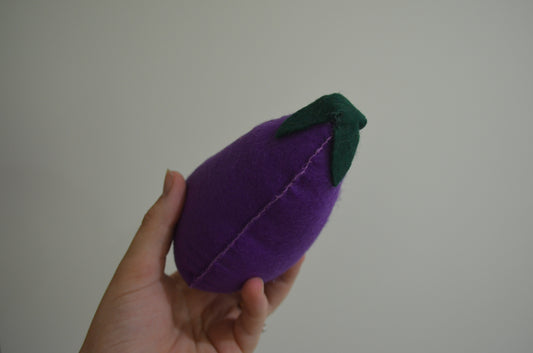 Felt Play Food - Eggplant